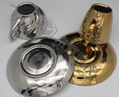 장식용 PVD 코팅 머신 포르셀라인과 세라믹 용품 금과 은 코팅
