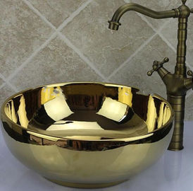목욕탕 이음쇠 금 도금 기계, 꼭지는 금, 놋쇠 꼭지에 ZrN 금 PVD 도금 기계를 주석으로 입힙니다