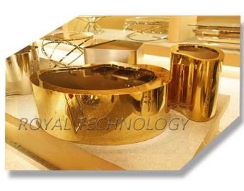 세라믹 타일, 질화 티타늄 Pvd 도금 기계에 대한 금 주석 코팅 장비
