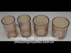 유리제품 위의 빛 호박색